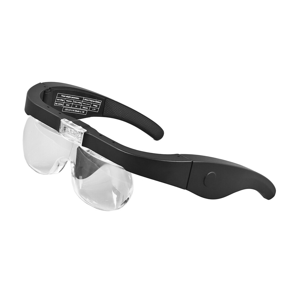 Rechargeable LED Spectacle Magnifier 1.5X-5X with 2 Lights