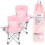 2 Pack Kids Pink Folding Camping Chairs 1
