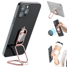 Telefoon Ring Houder Vinger Kickstand, 360 Rotatie Metaal Grip voor Magnetische Autohouder