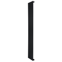 (Black, 1600mm x 280mm) Flat Single Column Radiator Modern Designer Single Panel