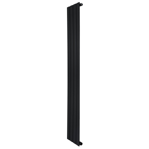 (Black, 1600mm x 280mm) Flat Single Column Radiator Modern Designer Single Panel