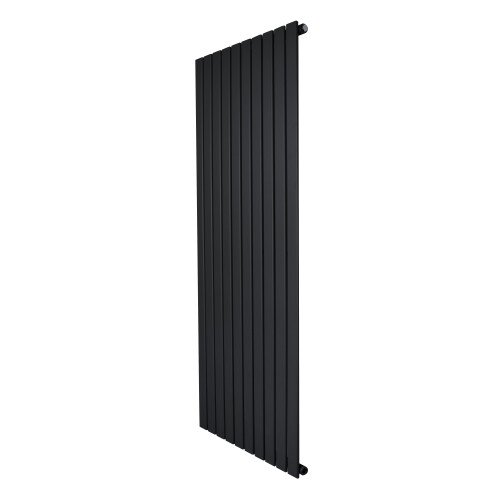 (Black, 1600mm x 700mm) Flat Single Column Radiator Modern Designer Single Panel