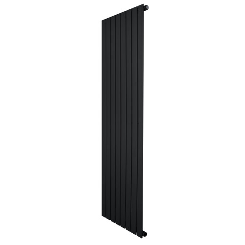 (Black, 1600mm x 560mm) Flat Single Column Radiator Modern Designer Single Panel