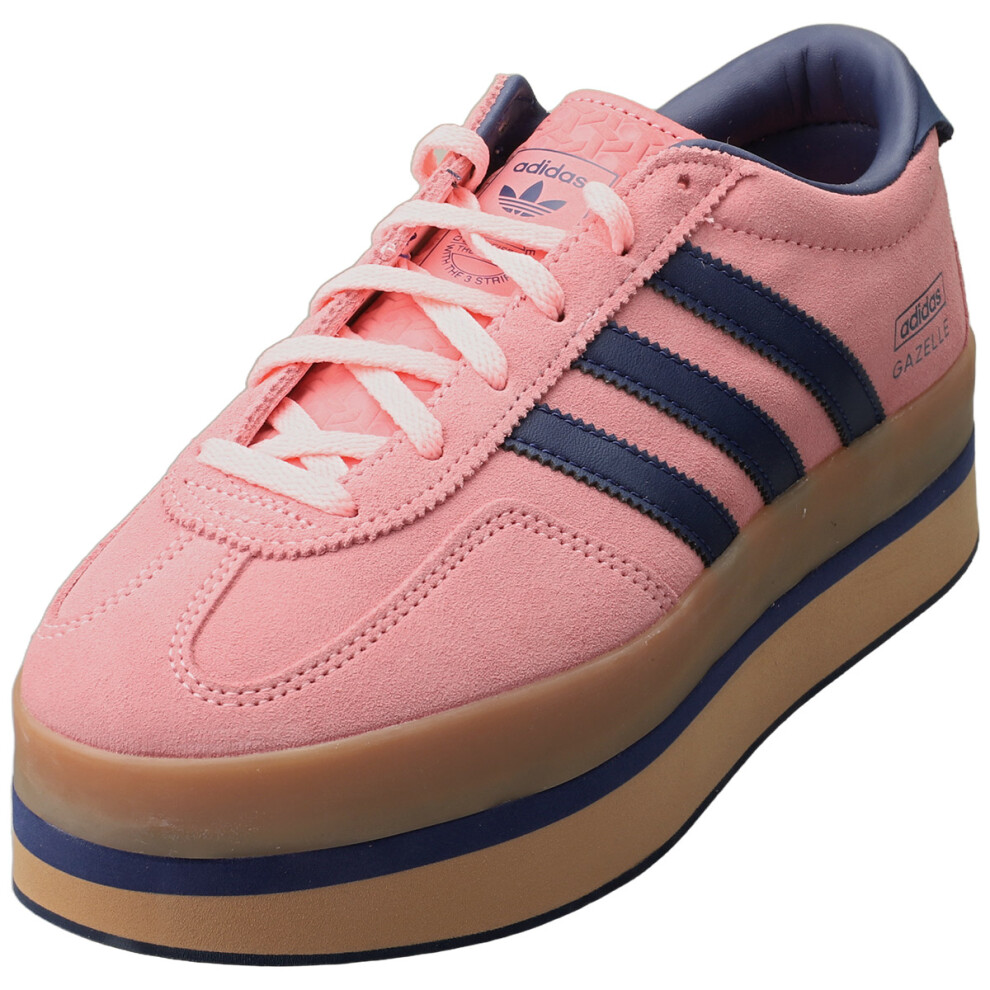 Adidas (4) Gazelle Stack Womens Fashion Trainers In Pink Blue Blue,Pink
