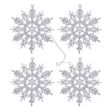 12 stuks 10 cm glittersneeuwvlok kerstversiering