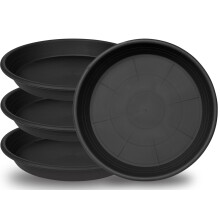 Grjoprt Stor Plantefad 40 cm, 4 Pak Heavy Solid 43 cm Plast Plantetallerken