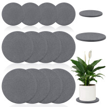 Diatomaceous Earth Coaster 4/6/8inch Diatomite Plant Tray Instant Dry Water Absorbent (Mørk Grå)