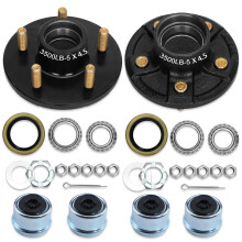 2 Sæt 3500Lbs Trailer Hub Kit 5 Bolt 4.5",5 Lug Trailer Hub til 1-1/16" til 1-3/8"