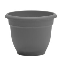 Bloem Ariana 10" Charcoal Rund Selvvandende Plantekrukke - Plastisk Indendørs eller Udendørs