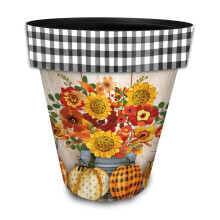 Briarwood Lane Efterårs Planter 14" x 15" x 15" Stor Efterårs Bouquet