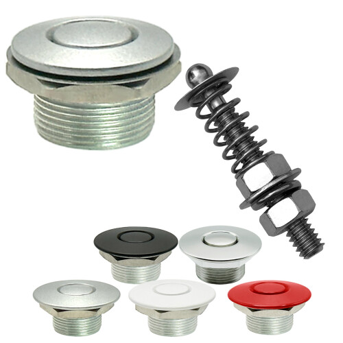 Trykknaplåse Sølv 1.00" Pro Series & 2" Stud USA