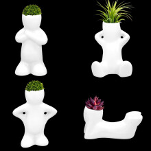 Together-life 4 Pack Keramiske Luftplanteholdere, Søde Air Planter til Borddisplay