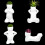 Together-life 4 Pack Keramiske Luftplanteholdere, Søde Air Planter til Borddisplay 1