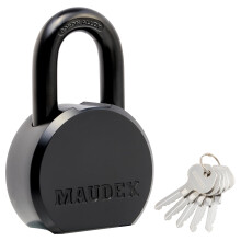 Maudex PML65 Professionelt Padlock - Høj Sikkerhed med Boron Alloy Shackle, Vejrbestandig, 5 Messing Nøgler