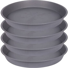 Bleuhome 4 Pak af 16 tommer Planteunderkopper, Kraftige Runde Plantebakker til Potte, Fuglebad, Indendørs