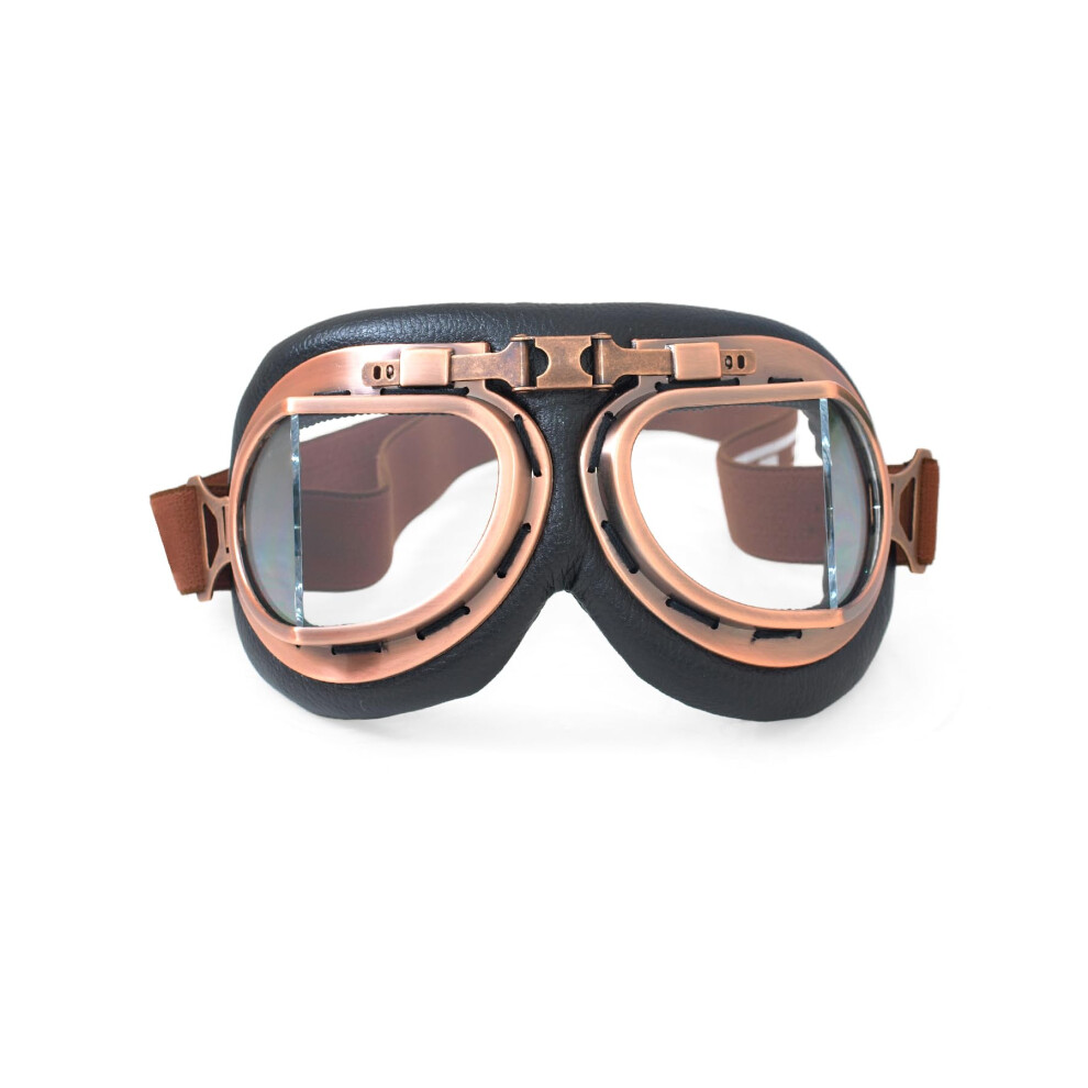 Crg Sports Motorcycle Goggle Vintage Aviator Pilot Style Motorcycle Cruiser Scooter Goggle For Man,Women, Adult 632030936860