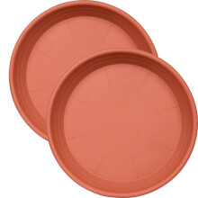 Grjoprt 2 Pak Plant Skål 12 tommer, Plast Dræn Trays, Kraftige Indendørs Trays uden Huller