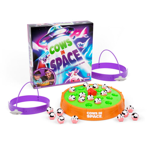 WHAT DO YOU MEME? Mucche nello Spazio - Gioco per 2 Giocatori, Include 2 Cuffie UFO, 1 Spi