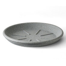 ARBORA 16" Rund Plantefat, Stenblanding Beton Grå Finish, Holdbar Indendørs og Udendørs