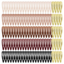 120 Pack 6 Color Snap Hair Clips | Non-Slip Snap Clips for Women & Girls | Durable Hairpins for Thick Hair, Updos, Braids & Buns | Secure Hold, Snag-F