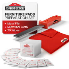 X-Protector Møbelpude Forberedelsessæt - Inkluderer Metalfil, Mikrofiberklud & 20 Renseklude