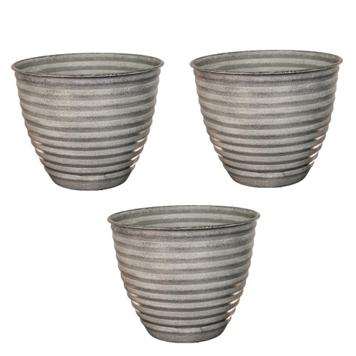 Maceta Woodsdale Ironstone, 12", Perla Polvo, 1 Pack