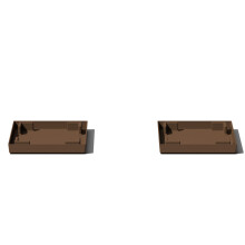 Veradek V-Resin Taper Series Bakker (Taper 30'' Bakke, Espresso) (2 Pakke)