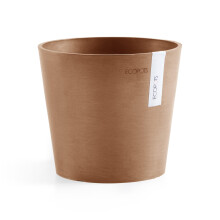 Ecopots Amsterdam Mini Holdbar Moderne Rund Genbrugsblomsterkrukke, Terracotta Farve, 7"
