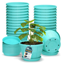 10-Inch Whiskey Barrel Planters Pack of 25 - Durable Plastic Pots for Indoor & Outdoor Use