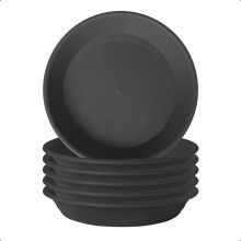 GREGICH Plantenschaal 21,8 cm (17,5 cm onderaan) Set van 6, Sterke Plastic Wateropvangschalen voor Potten