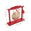 Gong Traditionnel Chinois Bois Et Cuivre Stand Stable 3