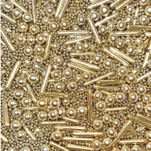 Gold Metallic Sprinkles cupcake cake toppers pearls balls metallic rods 100s and 1000s wedding decoration cakes cupcakes topper GOLD DIGGER