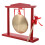 Gong Traditionnel Chinois Bois Et Cuivre Stand Stable 7