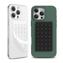 COFFKER 2 Pack Silicone Suction Cup Telefoonhouder Dubbelzijdig, Handsfree Sterke Grip voor iPhone en Android