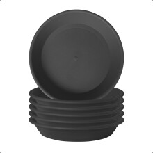 GREGICH Plant Skål 6,6 tommer (5,2" ved bund) Pakke med 6, Tykt Holdbart Plast Potteunderlag til Indendørs