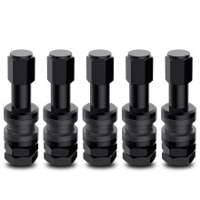 CKAuto 5 Stuks VS43/TR43E Tubeless Metaal Clamp-in Ventielen, Zwarte Afwerking
