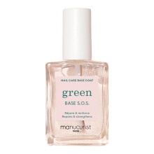 MANUCURIST - S.O.S. Base Coat - Enriched with Vitamins C and B5 - Nail Fortifier - Repairs and Strengthens - Care for Very Damaged Nails - Vegan, Up t