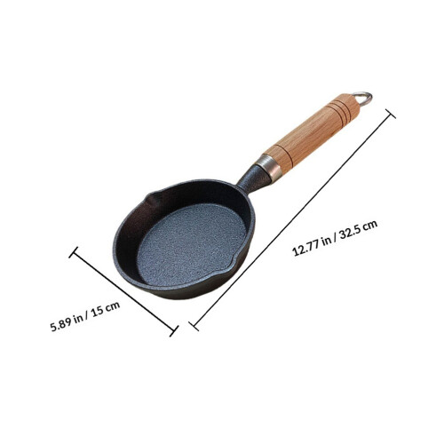 1Pc Black Cast Iron Mini Frying Pan Pancake Omelette Home Kitchenware 1