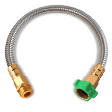Sunifier Metal Kort Have Slange 1 ft - Fleksibel Rustfrit Stål Vand Slange - Letvægts Slange Med Messing Fittings (1 Feet)