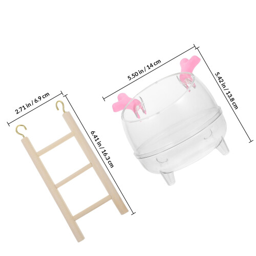 Material Hamster Bathtub Transparent Daily Use 1pack 1