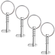 4 stk Quick Release Pin 1/4" Diameter m/ Drop Cam & Fjedr, Nyttig Længde 0.9", 316 Rustfrit Stål