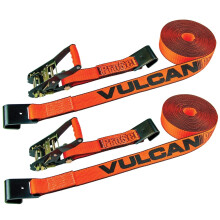 Cinghia VULCAN con Ganci Piani - 2 Pollici x 27 Piedi - 2 Pezzi - PROSeries - Carico Sicuro 3,300 Libbre