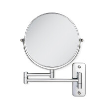 Miroir de Maquillage Mural Zadro 7" avec Agrandissement et Bras Rétractable (Large | 12,25" x 12" | 8X/1X, Chrome)