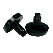 Jejavu Freno de Nylon de 3/4 pulgadas, Deslizadores, Protectores de Suelo para Sillas Giratorias de Patio, Paquete de 25 (Negro)