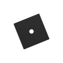 Amerock Ladera 1-3/16 inch (30mm) Length Square Matte Black Cabinet Knob Backplate, BP37760MB