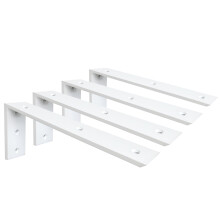 WINKER Bordplade Støttebeslag 4 Pak Heavy Duty 3/8" Tykt Skjult L Hyldebraket 16" x 6" x 2.5" Metal Corbels