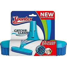 Spontex 1 x Catch & Clean Rubber Bristle Brush Replacement Head, Flexible, Hygienic and Efficient Cleaning for All Flooring