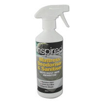 Inspired Mattress Deodoriser & Sanitiser Spray 500 ml - Bacteria-Killing Odour Remover & Dust Mite Inhibitor for Mattresses, Bedding & Upholstery -