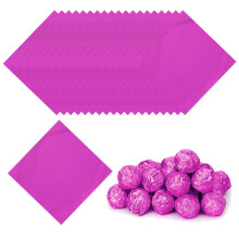 PATIKIL 5x5 Inch Foil Candy Wrappers, 200 Pcs Chocolate Wrapping Paper for Homemade Caramel DIY Candies Decoration Chocolate Cake Packaging, Rose Red