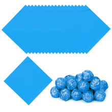 PATIKIL 5x5 Inch Foil Candy Wrappers, 200 Pcs Chocolate Wrapping Paper for Homemade Caramel DIY Candies Decoration Chocolate Cake Packaging, Blue
